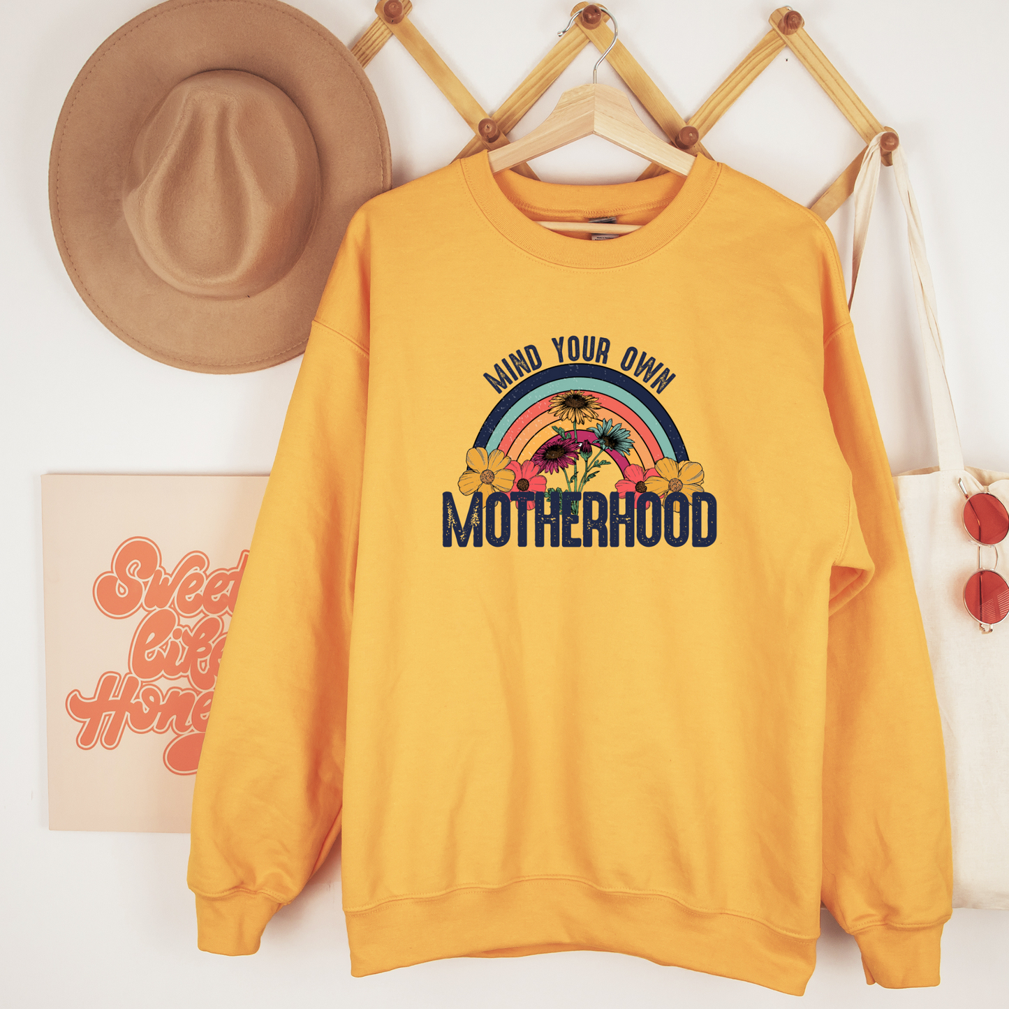 Adult crewneck sweatshirt | Mind your own Motherhood Crewneck sweatshirt | Mother’s Day gift ideas