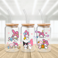 My Melody 16 oz glass