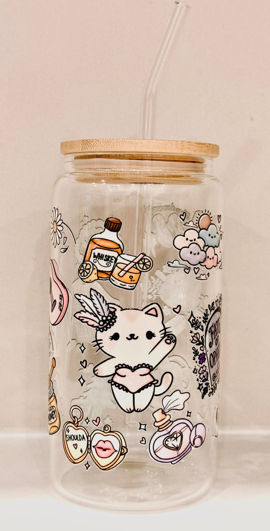 Tay Swift Inspired 16 oz glass: Fate of Ophelia