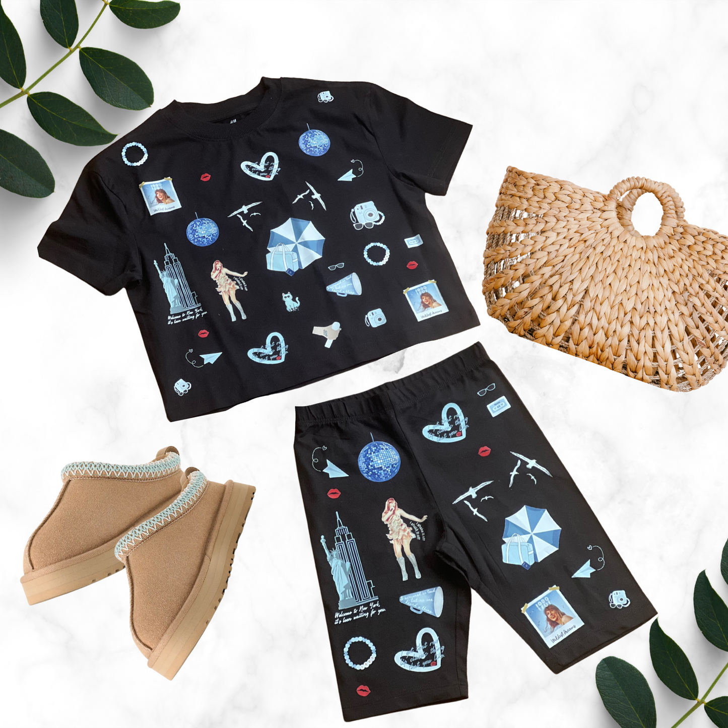 Taylor Swift Inspired 1989 Shorts and TShirt set