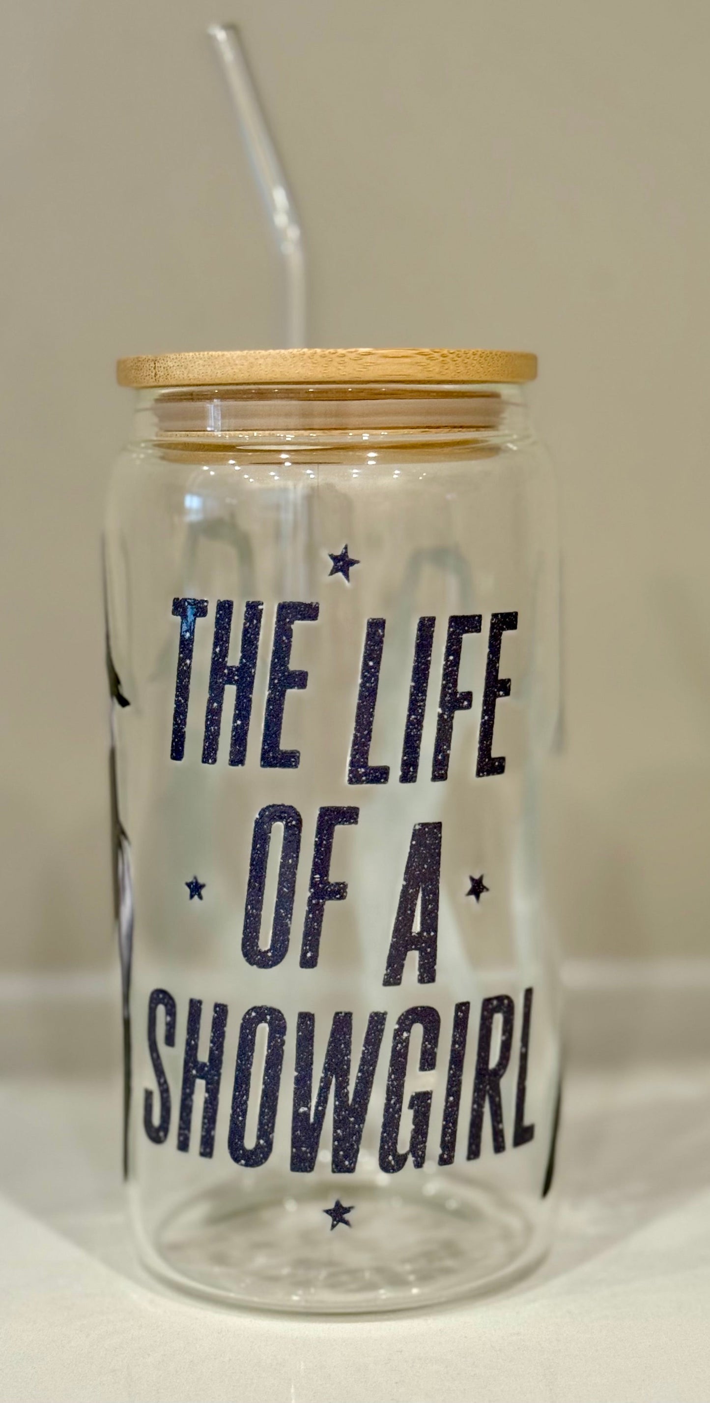 Tay Swift Inspired 16 oz glass: The Life of a Showgirl