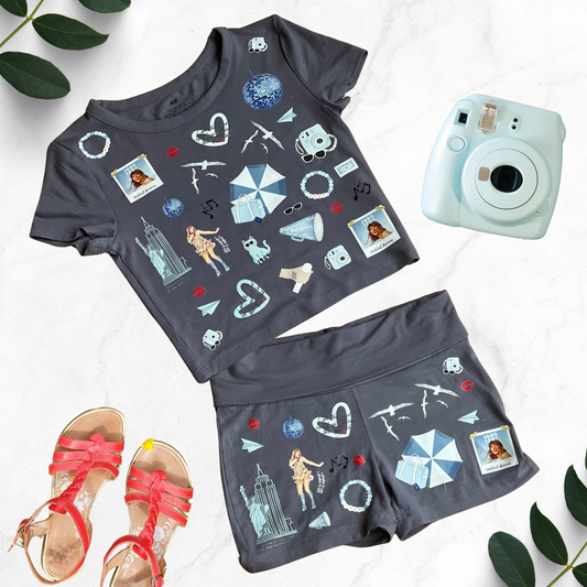 Taylor Swift Inspired 1989 Shorts and TShirt set