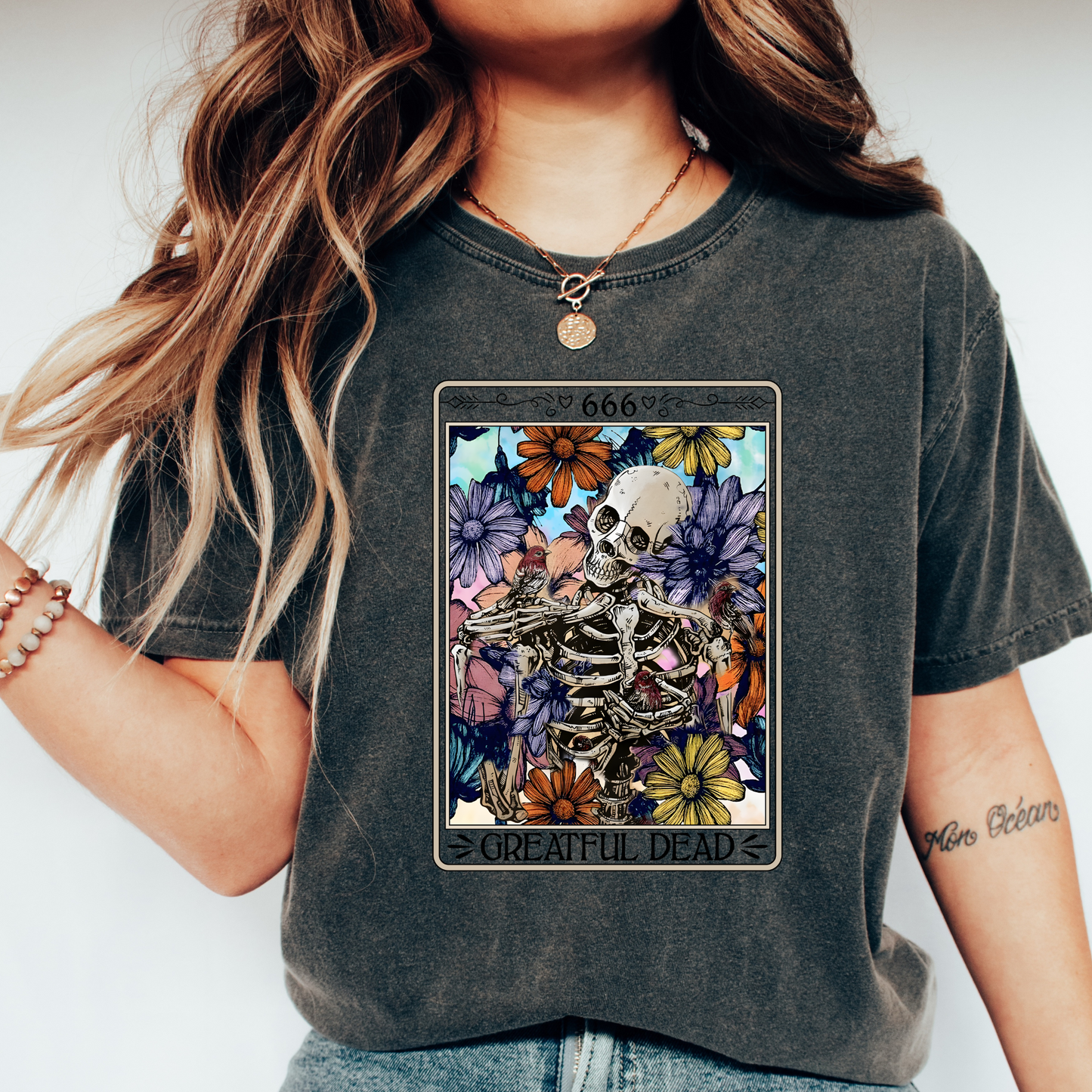 666 Skeleton Floral shirt | Skeleton shirt | Concert shirt   | Adult shirt