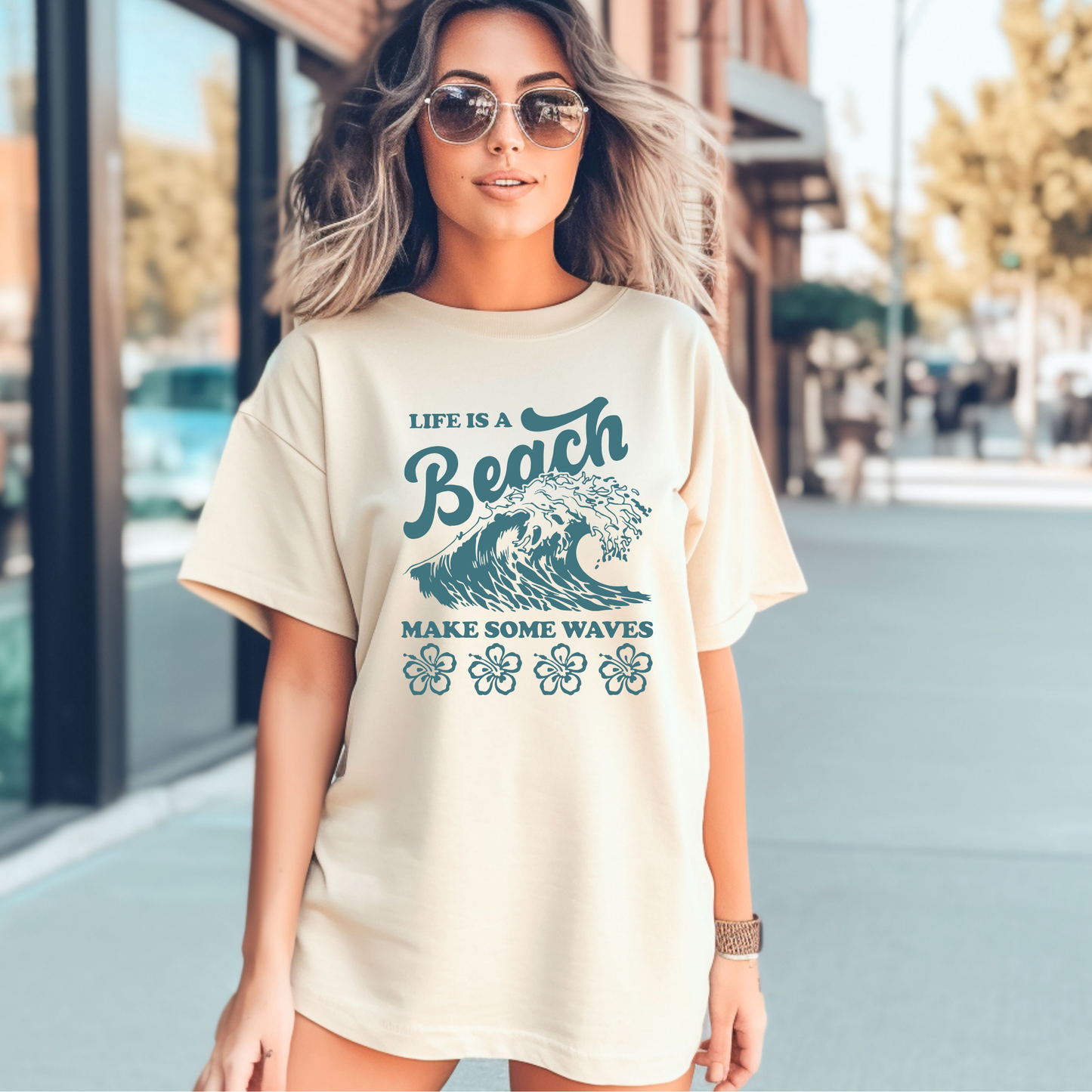 Life is a Beach | Adult Comfort Color shirt