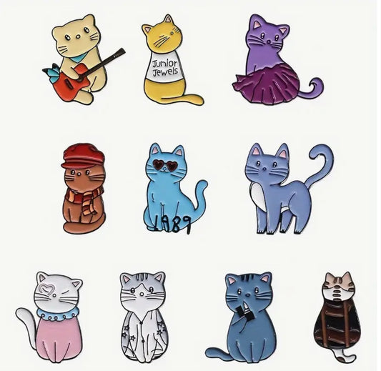 Tay Swift Inspirted Cat Pins | Swiftie Cat Pins