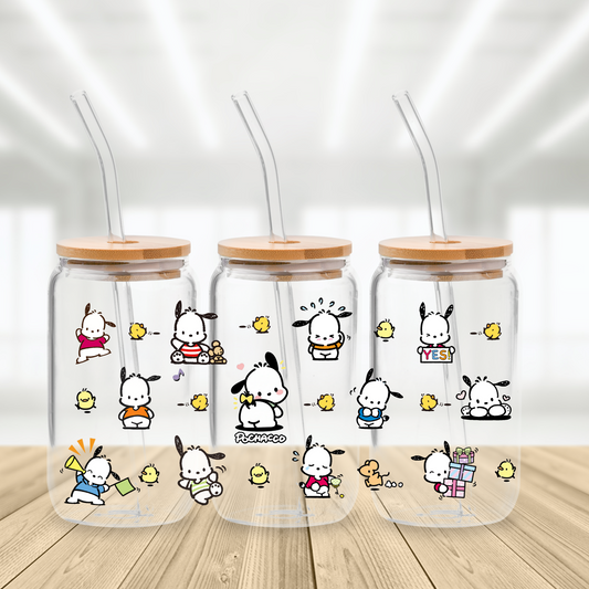 Pochacco 16 oz glass