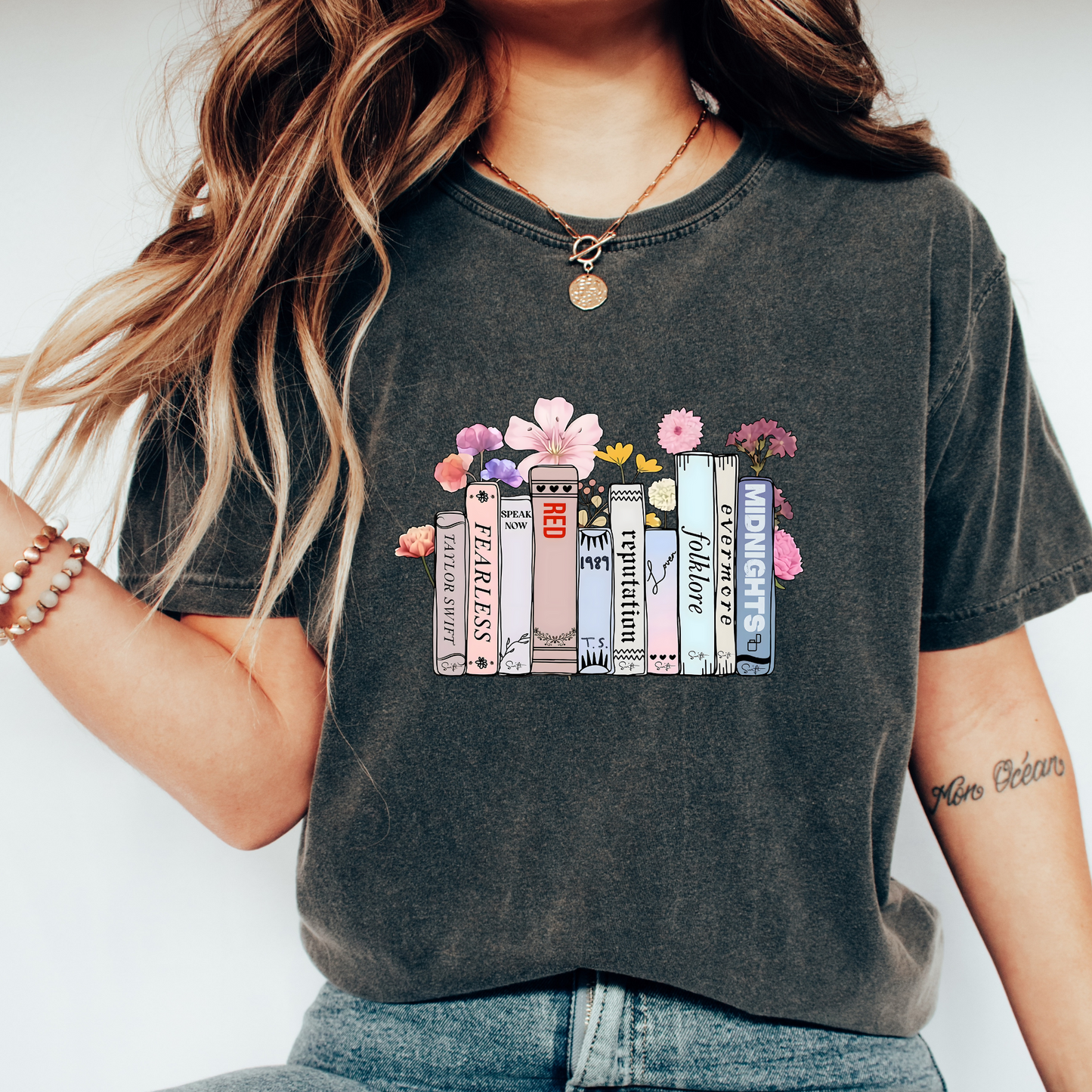 Tay Swift inspired t-shirt | Floral book Albums t-shirt  | Adult T-shirt