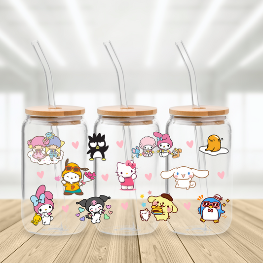 Sanrio Friends 16 oz glass