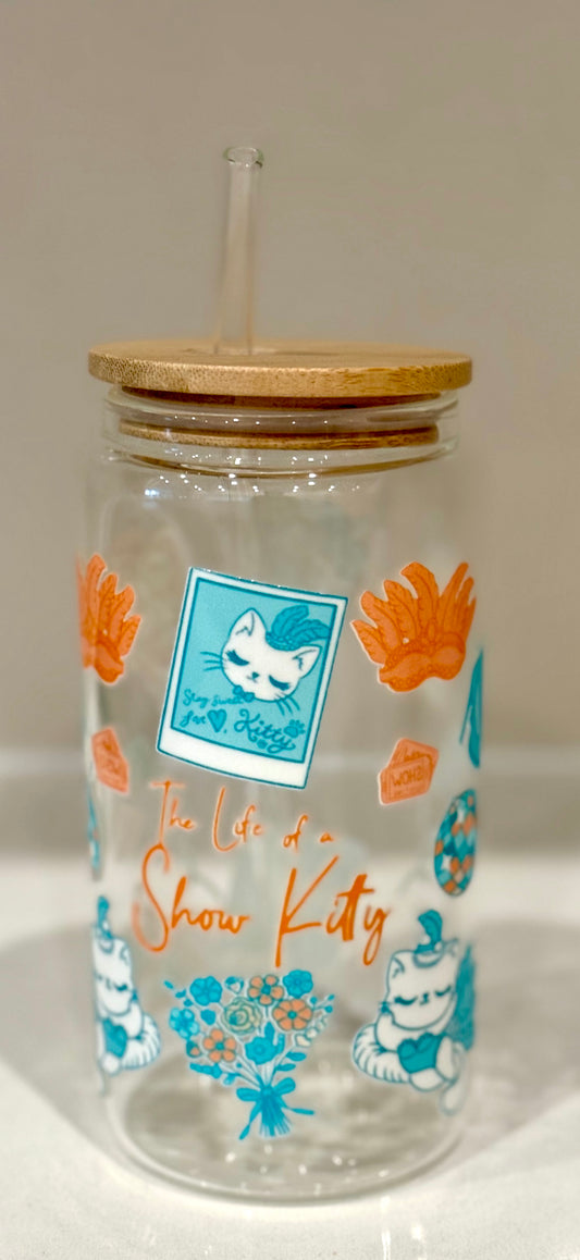 Tay Swift Inspired 16 oz glass: The Life of a Show Kitty