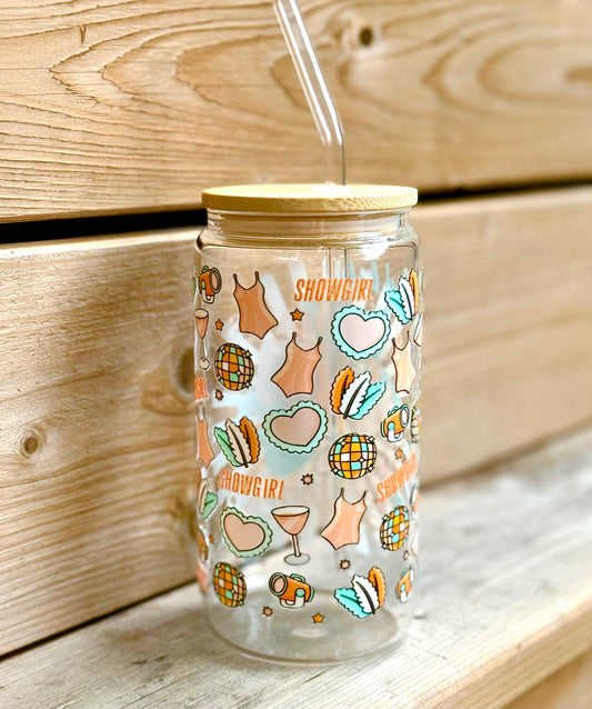 The Life of a Showgirl Inspired 16 oz glass